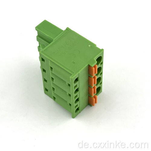 Elektrische UL94-V0 5.08 mm Pitchfeder-Plug-in-Anterminalblock mit Orangenknöpfen